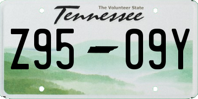 TN license plate Z9509Y
