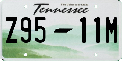 TN license plate Z9511M