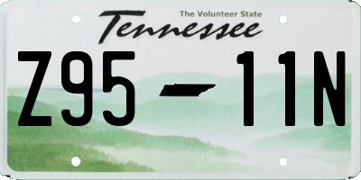 TN license plate Z9511N