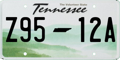 TN license plate Z9512A