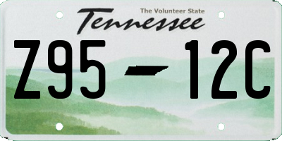 TN license plate Z9512C