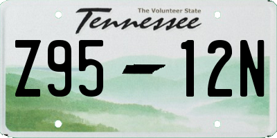 TN license plate Z9512N