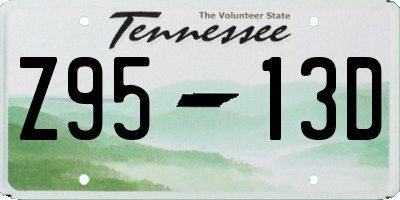 TN license plate Z9513D