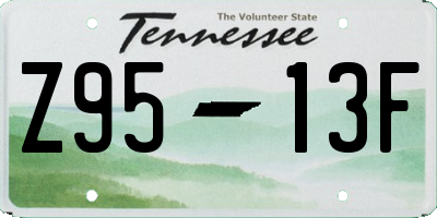 TN license plate Z9513F