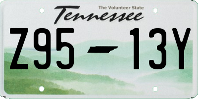 TN license plate Z9513Y