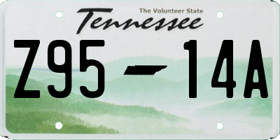 TN license plate Z9514A