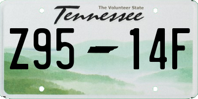 TN license plate Z9514F