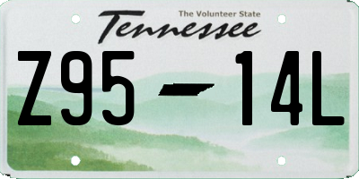 TN license plate Z9514L