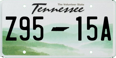 TN license plate Z9515A