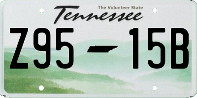 TN license plate Z9515B