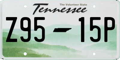 TN license plate Z9515P