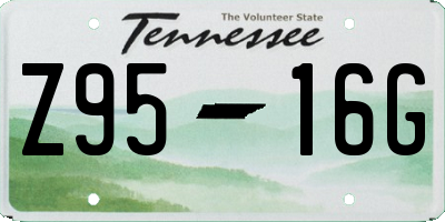TN license plate Z9516G