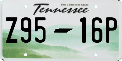 TN license plate Z9516P