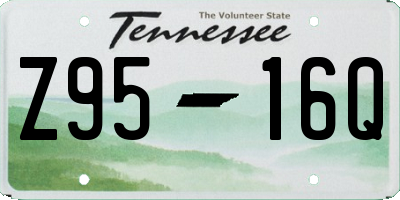 TN license plate Z9516Q