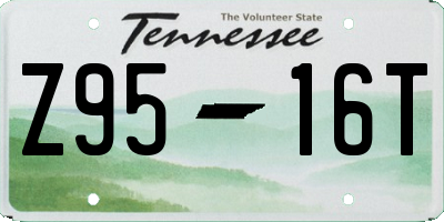 TN license plate Z9516T