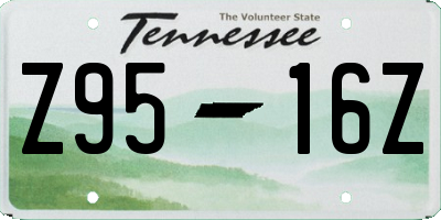 TN license plate Z9516Z