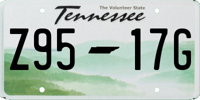 TN license plate Z9517G