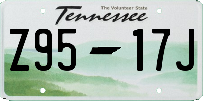 TN license plate Z9517J