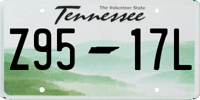 TN license plate Z9517L