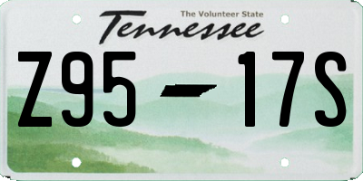 TN license plate Z9517S