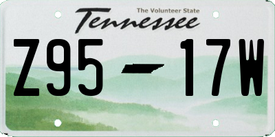 TN license plate Z9517W