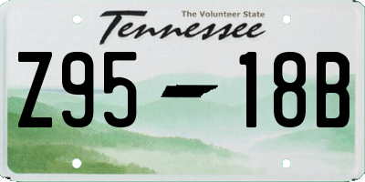 TN license plate Z9518B