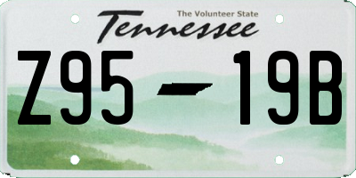 TN license plate Z9519B