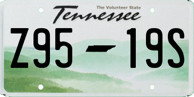 TN license plate Z9519S