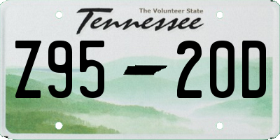 TN license plate Z9520D