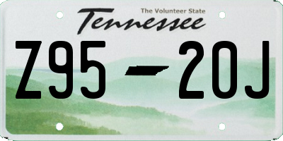 TN license plate Z9520J