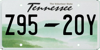 TN license plate Z9520Y