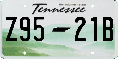 TN license plate Z9521B