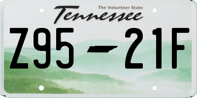 TN license plate Z9521F