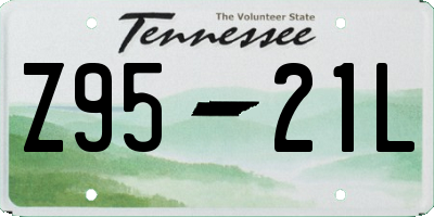 TN license plate Z9521L
