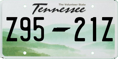 TN license plate Z9521Z