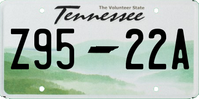 TN license plate Z9522A