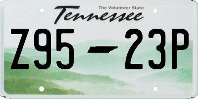 TN license plate Z9523P