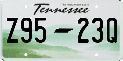 TN license plate Z9523Q