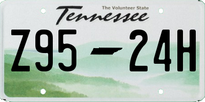 TN license plate Z9524H