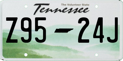 TN license plate Z9524J