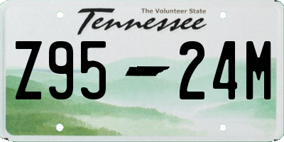 TN license plate Z9524M