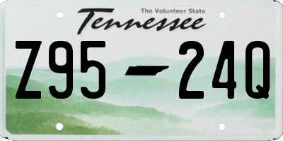 TN license plate Z9524Q