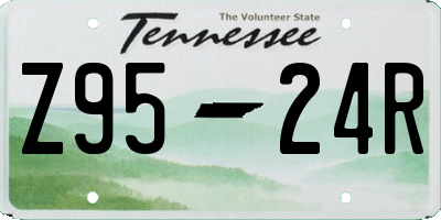 TN license plate Z9524R