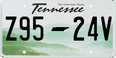 TN license plate Z9524V