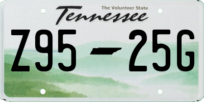 TN license plate Z9525G
