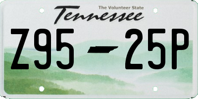 TN license plate Z9525P