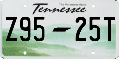 TN license plate Z9525T