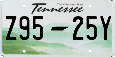 TN license plate Z9525Y