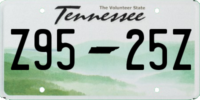 TN license plate Z9525Z