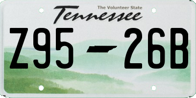 TN license plate Z9526B